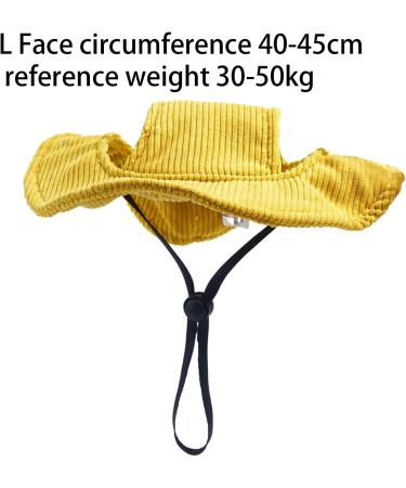 Folpus Outdoor Dog Hat Breathable Summer Cap for Small Medium & Large Dogs | Stylish Yellow Puppy Sun Hat for Active Pets - Buy Online on SooperMarket.com