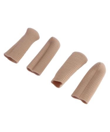 Healifty 2 Pairs Finger Guard Toe Protector Cushion Toe Sleeves Gel Cushions Silicone Gel Silicone Toe Sleeves Finger Separator Gel Finger Protector Gel Toe Tubes Red Blush Nylon