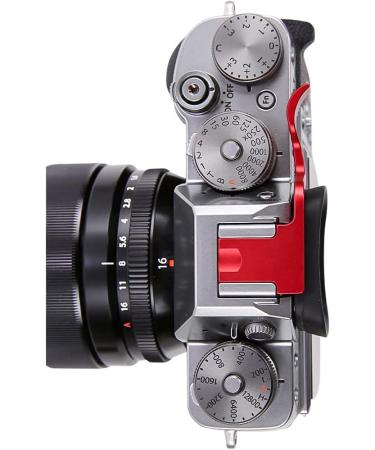 Fujifilm XT-1 XT-2 XT-3 XT-4 Metal Hot Shoe Thumb Grip - Red | Stable Thumb Rest for Slow Shutter Speeds | Foto&Tech - Buy Online on SooperMarket.com
