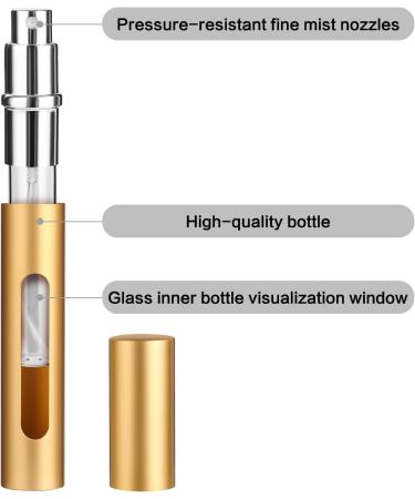 Saiveina 5ml Mini Perfume Atomizer Bottles - Refillable Travel Spray (4 Pack) | Ideal for Cologne & Fragrance - Buy Online on SooperMarket.com