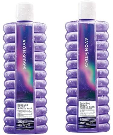 Dancing in Skies Bubble Bath Set - 2 Bottles x 500ml Mean's Double The Bliss of Luxury. Each"Infused with The Scent of Cosmic Violet and Amber Moonstone - Buy Online on SooperMarket.com
