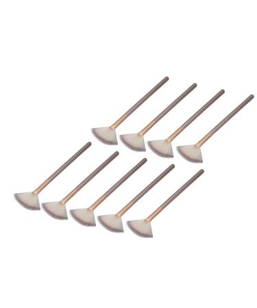Facial Fan Mask Brushes Aluminium Tube Champagne Color Soft Face Applicator Brushes for Travel