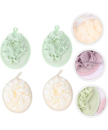 Angoily 4pcs Pure Flower Bath Balls - Loofah Sponges & Body Brushes for Shower & Bath - Enhance Your Bathing Experience - Buy Online on SooperMarket.com