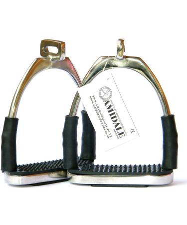 AMIDALE STIRRUPS OFFSET EYE FLEXI SAFETY STIRRUPS OPTIMUM LEG POSITION HORSE RIDING IRONS STAINLESS STEEL 4.75" BNWT - Buy Online on SooperMarket.com