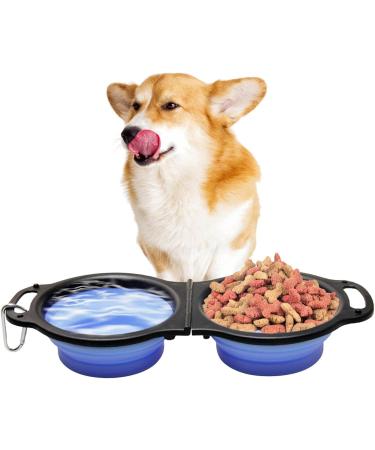 Buy Foldable Silicone Meal Cones & Double Dog Bowls | Portable Pet Feeders for Travel & Camping - Buy Online on SooperMarket.com