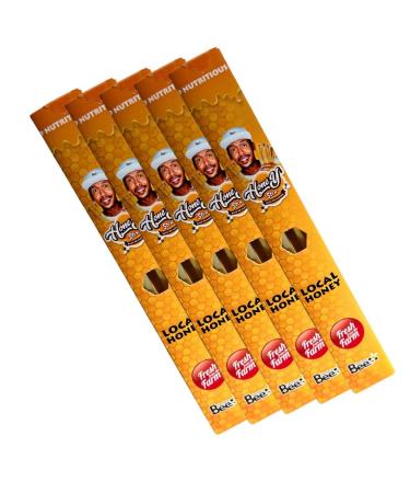 ALIBOOSTER - 5x pack of 5 sticks of 7g | 100% natural Malaysian honey | Pocket size