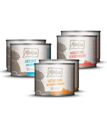 Mjamjam Premium Wet Cat Food Trial & Tasting Pack - Grain Free Extra Meat Bundle - 6 x 200g & 6 x 185g - Buy Online on SooperMarket.com
