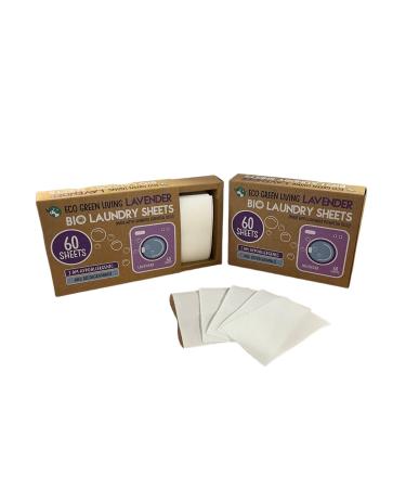 Lavender Scented Laundry Sheets Hypoallergenic Biodegradable (Pack of 2)