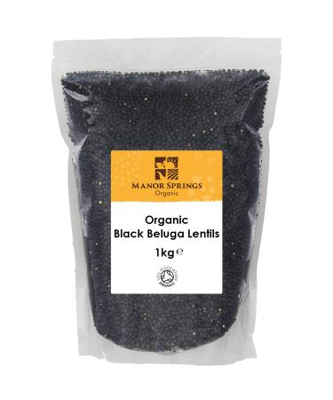 Organic Black Beluga Lentils 1kg by Manor Springs Organic