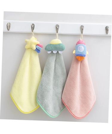Beavorty 3pcs Infant Terry Cloth Wash Cloths - Absorbent Baby Towels for Bath and Face - Cartoon Hanging Washcloth Set - Buy Online on SooperMarket.com