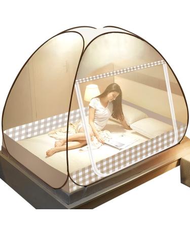Olingline Mosquito Net for Bed Full to King Size Pop UP Mosquito Netting with Bottom Foldable Mosquito Nets Large Portable for Baby Adults 72 x 78 x 59 inch