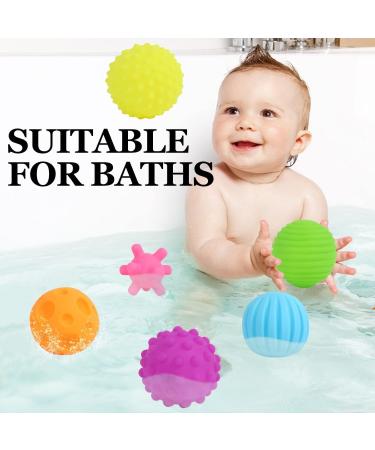 DERAYEE 6 Piece Sensory Toy Set - Colorful Squeeze Balls for Infants | Ideal Sensory Balls for Babies Ages 3-12 Months - International Shipping Available - Buy Online on SooperMarket.com