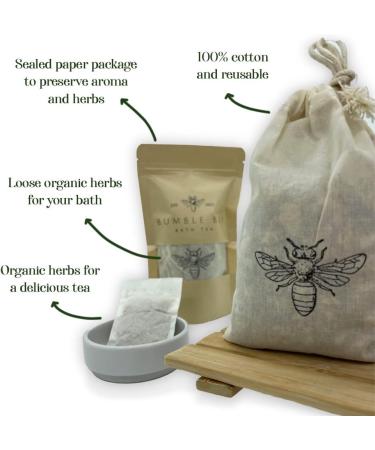 Bumble Bee Bath Tea: Organic Herbal Sleepytime Tea for Relaxation & Stress Relief Soothing Chamomile & Lavender Scent for Wellness & Muscle Relief - Buy Online on SooperMarket.com