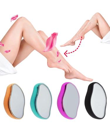 Reusable Crystal Hair Eraser for Women Legs - Painless Hair Remover & Skin Exfoliator - Washable Nano Hair Removal Tool for Smooth Skin - Hot Pink - Buy Online on SooperMarket.com