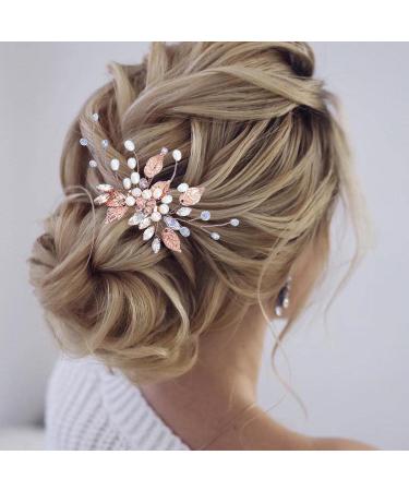 Bridal Wedding Hair Combs - Silver Crystal Blue Headpiece for Women and Girls - Buy Online on SooperMarket.com