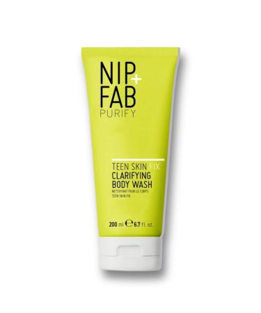 Nip+Fab Teen Skin Fix Clarifying Body Wash with Salicylic Acid & Wasabi Extract for Skin Purifying and Redness Reducing 200 ml