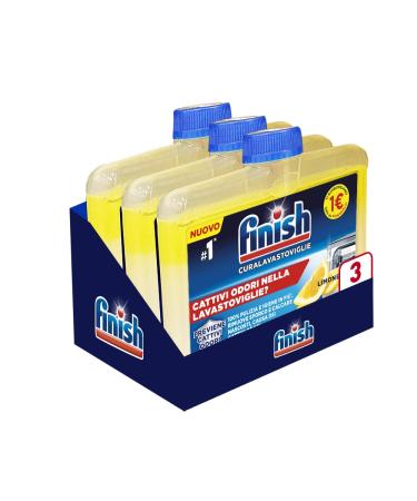 Finish Dishwasher Dishwasher Additive 3 Products of 250 ml Lemon. Refund of 2 or 1 for each product with the badge purchased