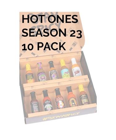 Hot Ones Season 23 Lineup Hot Sauce Challenge Kit Made with Natural Ingredients Unique Condiment Gift Box is the Ultimate Variety Pack for Spice Lovers 5 fl oz Bottles Produced in Small Batches (10-Pack) - Buy Online on SooperMarket.com