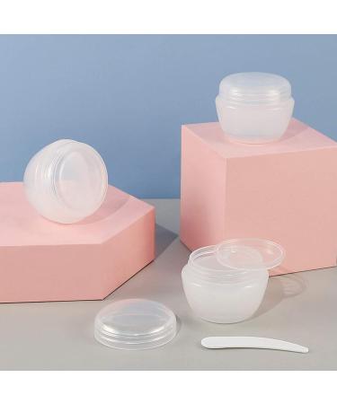 LONGWAY 1 Oz Little Plastic Jars with Lids and Liners - Pack of 12 Clear | Travel Cream Containers for Salves, Lotions, and Cosmetics - Buy Online on SooperMarket.com