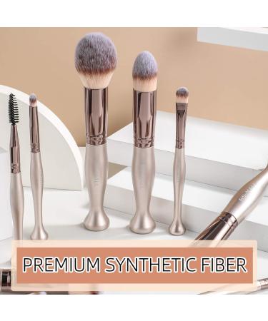 BS-MALL 16 Pcs Makeup Brushes Set with Stand | Synthetic Foundation, Powder, Concealers, Eye shadows, Blush | Champagne Gold Cosmetic Brushes with 3 Makeup Sponges - Buy Online on SooperMarket.com