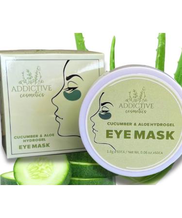 ORGANIC ALOE & CUCUMBER EYE GEL MASKS- De-Puff Cool and Soothe Tired Eyes. Hydrate and Alleviate Dark Circles. Loaded with Vitamins Anti Oxidants and Collagen for Anti Aging. Pure All Natural Ingredients- Made in Small Batches. 30 Pairs