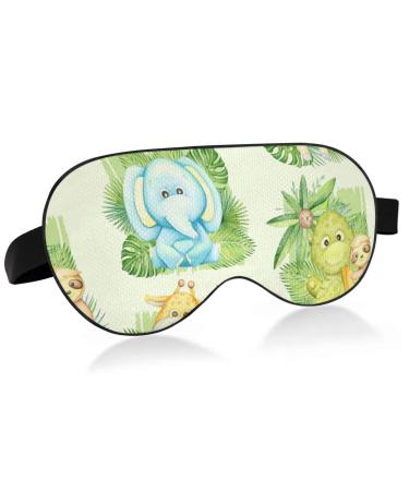 Haskirky Light Blocking Eye Mask Breathable and Adjustable Adult Men and Women Travel on Business Trips Yoga Meditation Light Smooth Comfortable Eye Mask Office Deep Sleep Goodies Cartoon Animals