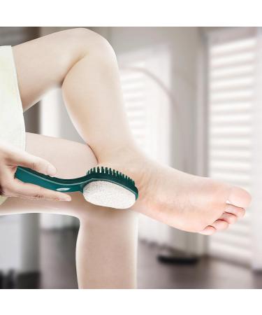 Toseky Foot Brush and Pumice Stone | 2 in 1 Multifunctional Foot Care Tools | Gentle Pumice Stone for Feet Comfortable Bathroom Accessories for Men and Women Green - Buy Online on SooperMarket.com
