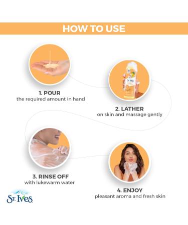St. Ives Energising Body Wash (650ml) Citrus & Cherry Blossom Made with Plant-Based Cleansers & 100% Natural Extracts 16 oz Shower Gel - Buy Online on SooperMarket.com