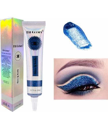 Liquid Eye Shadow | 9 Color Glitter Sequins Gel | Shiny Festival Style Ultra Pigmented Eye Shadow Puchen 08 - Buy Online on SooperMarket.com