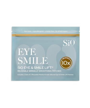 SiO Beauty Eye and Smile Lift Anti-Wrinkle Patches 4 Week Supply - Overnight Under Eye Mask Pads For Dark Circles - Silicone Skin Treatment For Wrinkles New