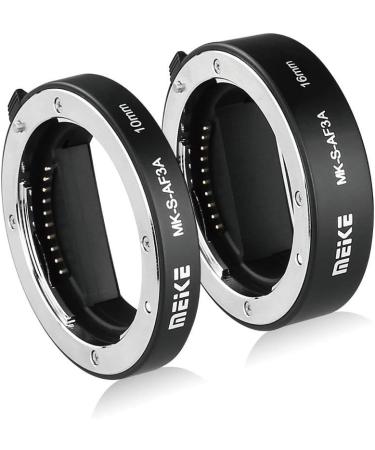 MEIKE MK-S-AF3A Metal Auto Focus Macro Extension Tube Adapter Ring (10mm+16mm) for Sony E-Mount FE-Mount Cameras - Buy Online on SooperMarket.com