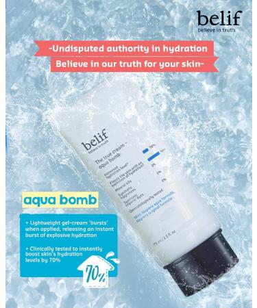 belif True Cream Aqua Bomb Duo Set | Lightweight Moisturizer for Combination Skin | Antioxidant-Rich Daily Face Cream | Hydrating K Beauty Skincare | 5.07 Fl Oz - Buy Online on SooperMarket.com