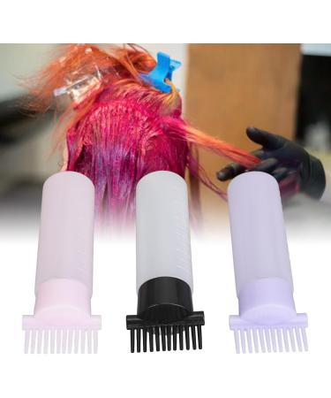3 Colors Hair Coloring Oiling Bottle Root Comb Squeeze Applicator Bottle Hair Baking Oil Bottle with Graduated Scale for Beauty Salon Hair Dye Coloring Oiling Care - Buy Online on SooperMarket.com
