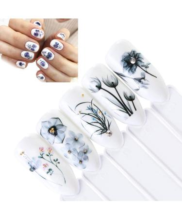 Macute Nail Decals: 24 Sheets Water Transfer Nail Stickers - Assorted Floral & Flamingo Patterns for Women's Fingernail Decorations and Manicures - Buy Online on SooperMarket.com