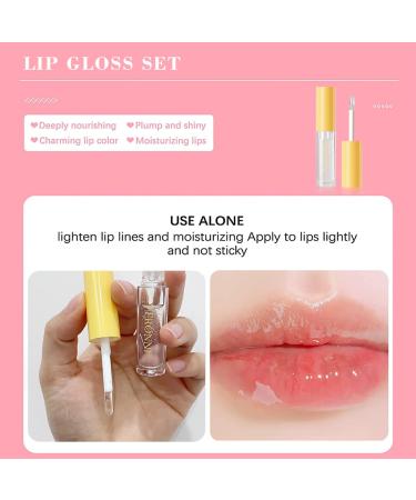 VERONNI 6 Colors Lip Tinted Stain Gloss Set - Hydrating Plumping Liquid Lipstick & Moisturizing Clear Lip Oil for Dry Lips - Buy Online on SooperMarket.com