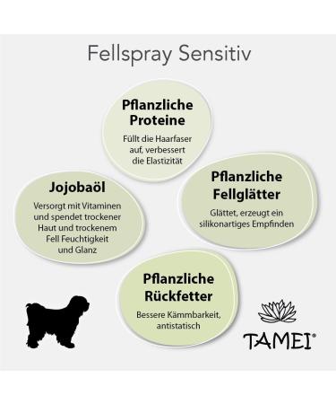 TAMEI BIO Fellspray for Sensitive Dogs & Puppies - Fragrance-Free Vegan Combing Aid & Care - 250ml - Fur Vitalizing & Smooth - Buy Online on SooperMarket.com