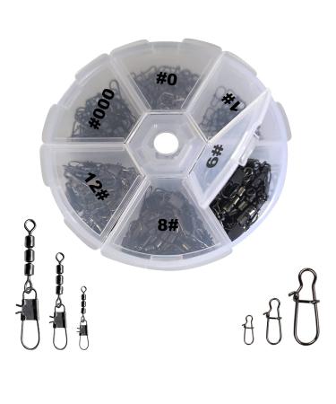 Njord Kalastus triple vertebrae and Snap Set 150 TLG |Perfect for trout fishing |Fishing accessories vertebrae fishing set |Fishing vertebrae with carabiner fishing vertebrae set |Triple vortex fishing trout accessories 150 parts
