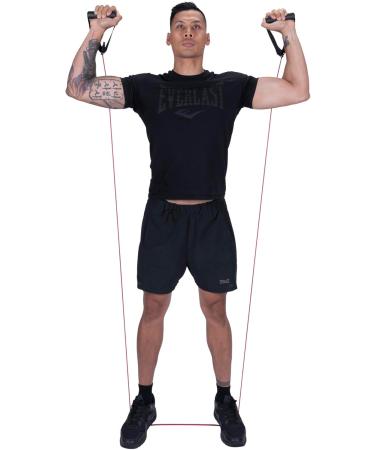 Everlast Medium Resistance Band - Durable Latex Tube with Padded Handles Ideal for Pilates Home Gym Fitness Weight Loss Full-Body Workouts Great Exercise Equipment for Home & Recovery - Buy Online on SooperMarket.com