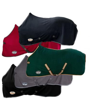Marengos - Sweat rug Economic with removable cross strap for the horse is breathable fleece blanket transport blanket pomegranate 115cm