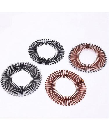 Stretch Hair Combs Plastic Full Circle Headband Flexible Hair Clip Sports Hair Wrap Holder for Women Girls Style 1 - Buy Online on SooperMarket.com