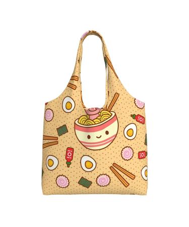 XIAOYANS Delicious Sweet Ramen Extra Large Capacity Shoulder Canvas Bag For Shopping Travel Daily Use
