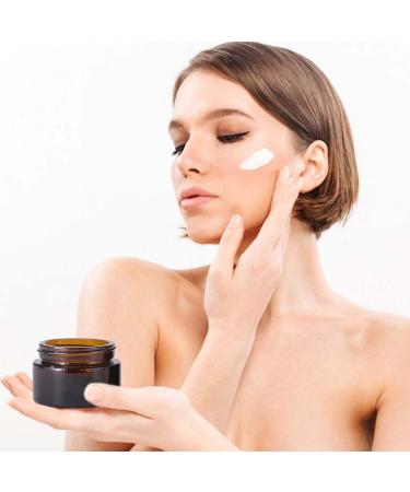 Buy Tuakimce 4-Pack 20ml/30ml Glass Cream Can Set - Clear & Amber with Lids for Lotion Cream Cosmetics | International Shipping Available - Buy Online on SooperMarket.com
