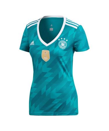 adidas Women's DFB Replica Away Jersey S Eqt Green/White/Real Teal