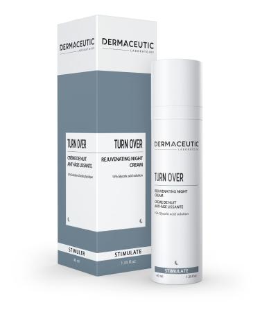 Dermaceutic Turnover - Rejuvenating Night Cream - Anti Aging cream with Glycolic acid - Exfoliating regenerating and age defense face cream - 40ml