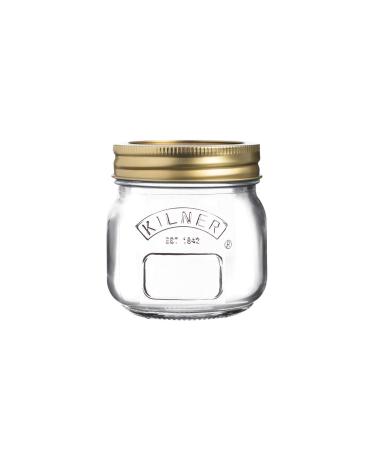 Kilner 0.25 Litre Round Glass Screw Top Lid Preservation Storage Jar 0.25 Litre Single