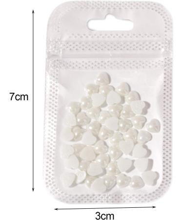 SANWOOD Nail Gems - 50 Pieces 3D Love Heart Ceramic Nail Art Decor | DIY Manicure Sequins for Women - Buy Online on SooperMarket.com