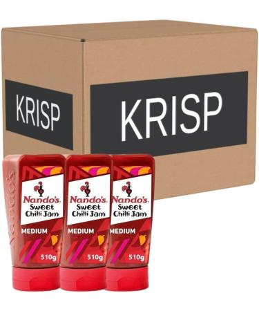 3 x 510g Sweet Chilli Jam Medium Hot Spicy Spread Sauce Piri Piri Marinade Savoury Dip - Buy Online on SooperMarket.com