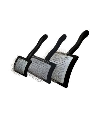Chris Christensen Big K Dog Slicker Brush - Professional Grooming Tool for Fluffing, Detangling, and Styling - Large Black Brush for Time-Efficient Results - Buy Online on SooperMarket.com