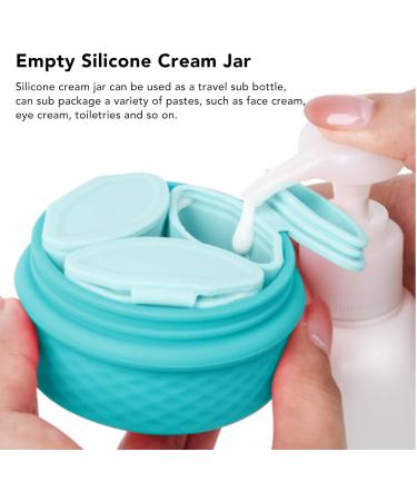 Verdant Touch Empty Silicone Cream Jar Travel Silicone Makeup Container Refillable Portable Cream Jar Blue - Buy Online on SooperMarket.com