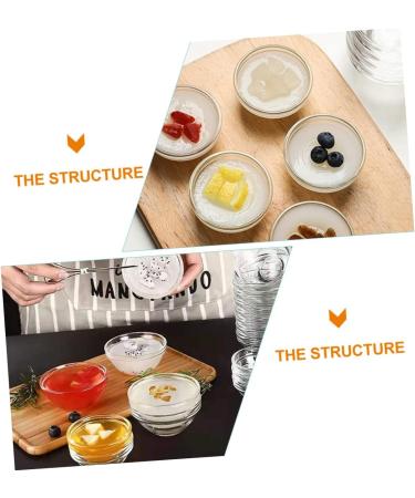 Alipis 10pcs Clear Glass Bowl Transparent Bowl Bozai Cake 3X6X6CM As Shown - Buy Online on SooperMarket.com